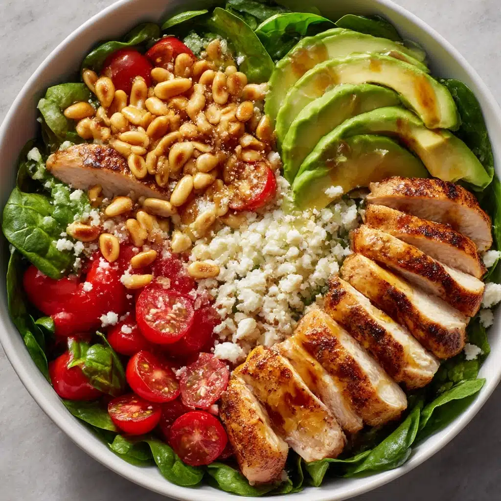 Spinach Salad with Chicken, Avocado and Goat Cheese Recipe - Recipe Image