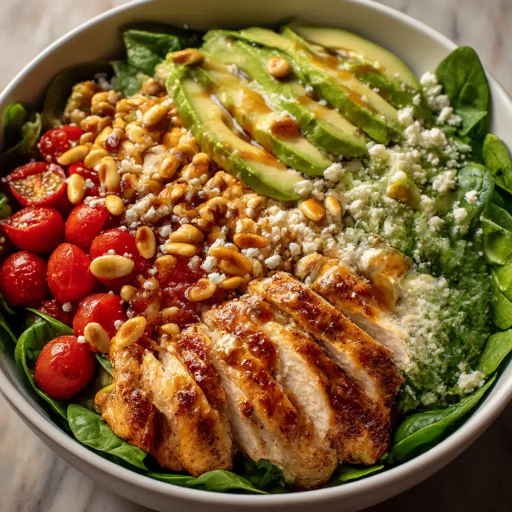 Spinach Salad with Chicken, Avocado and Goat Cheese Recipe - Recipe Image