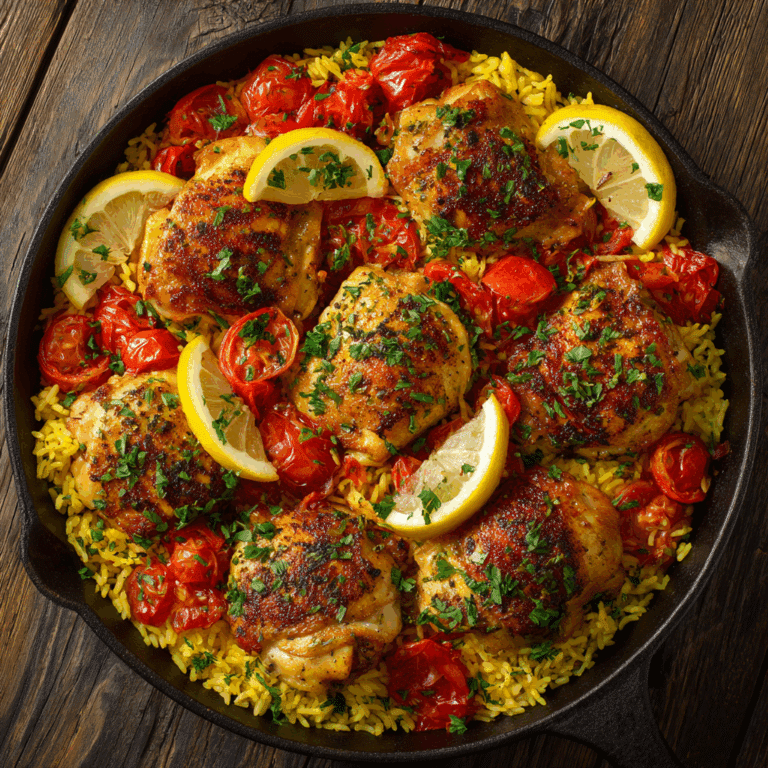 Greek Chicken and Lemon Rice Recipe