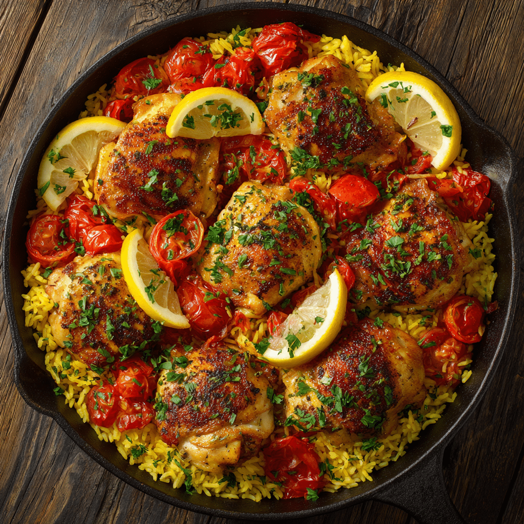 Greek Chicken and Lemon Rice Recipe