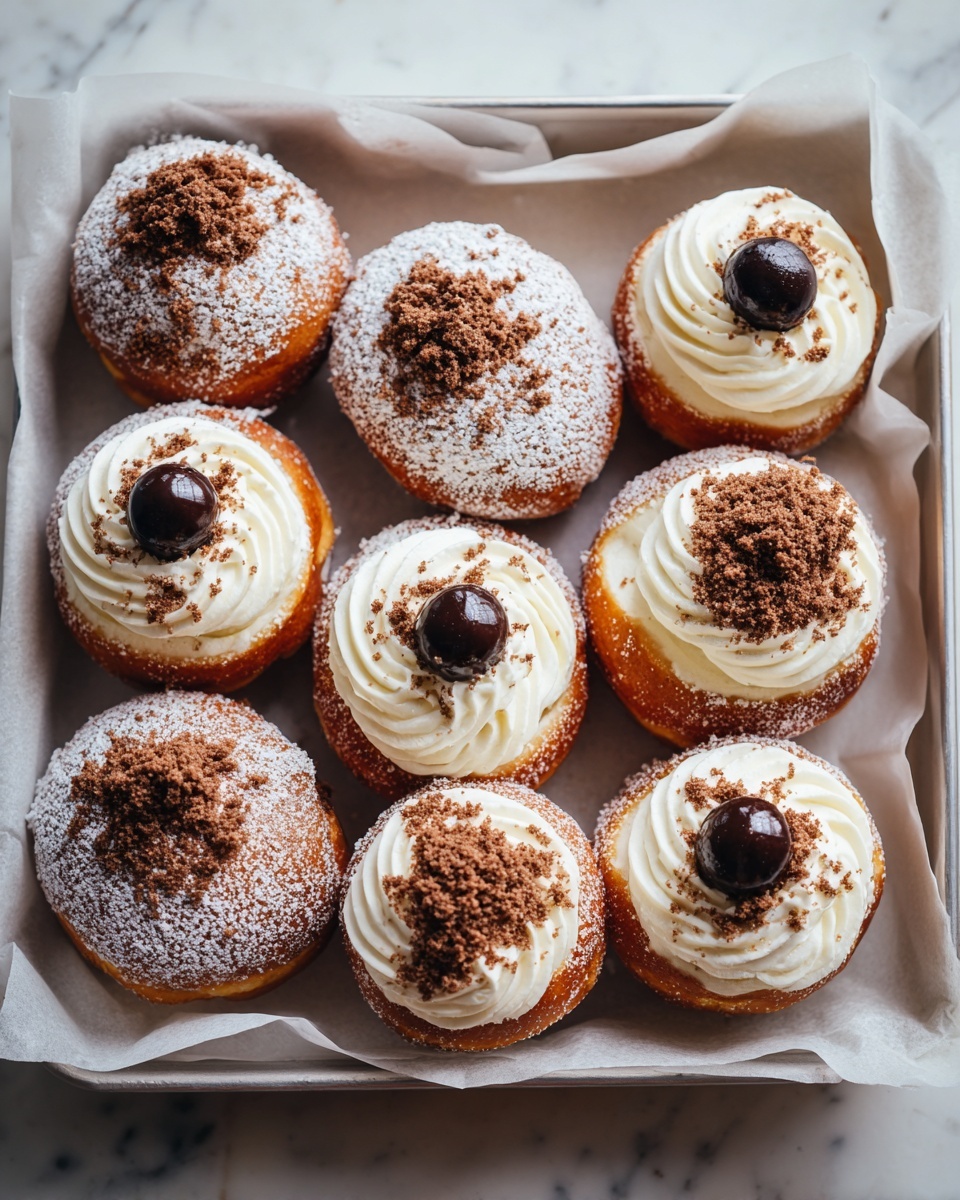 Chai Cream Filled Doughnuts Recipe - Recipe Image