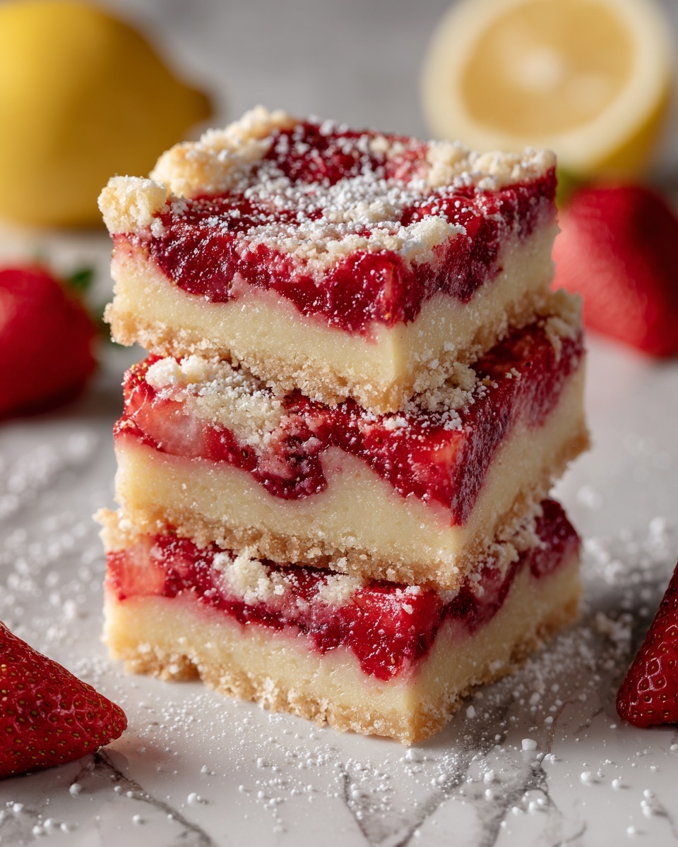 Strawberry Lemon Blondies Recipe - Recipe Image