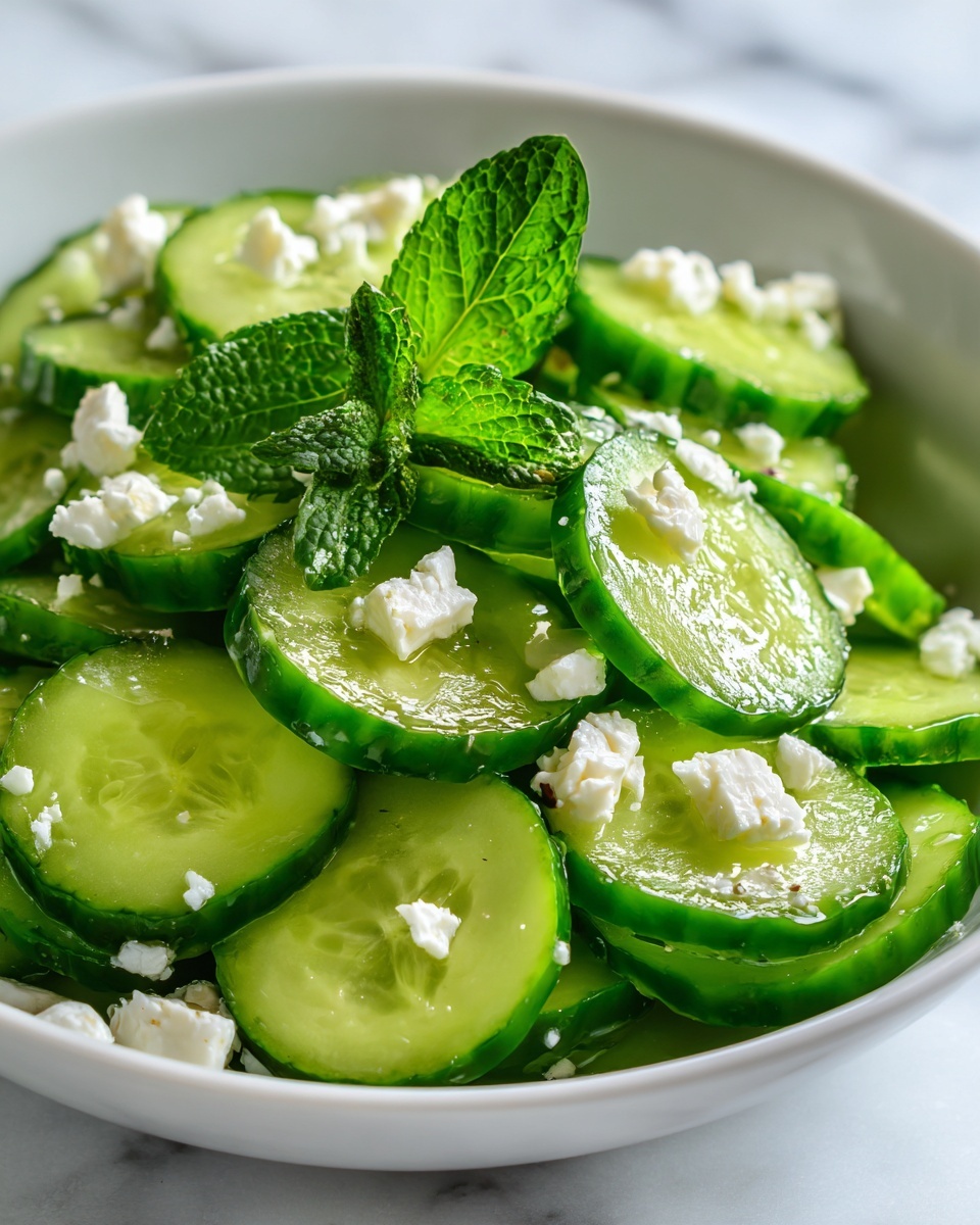 Cucumber Feta Salad: Crisp, Creamy & Bursting with Mediterranean Flavor Recipe - Recipe Image