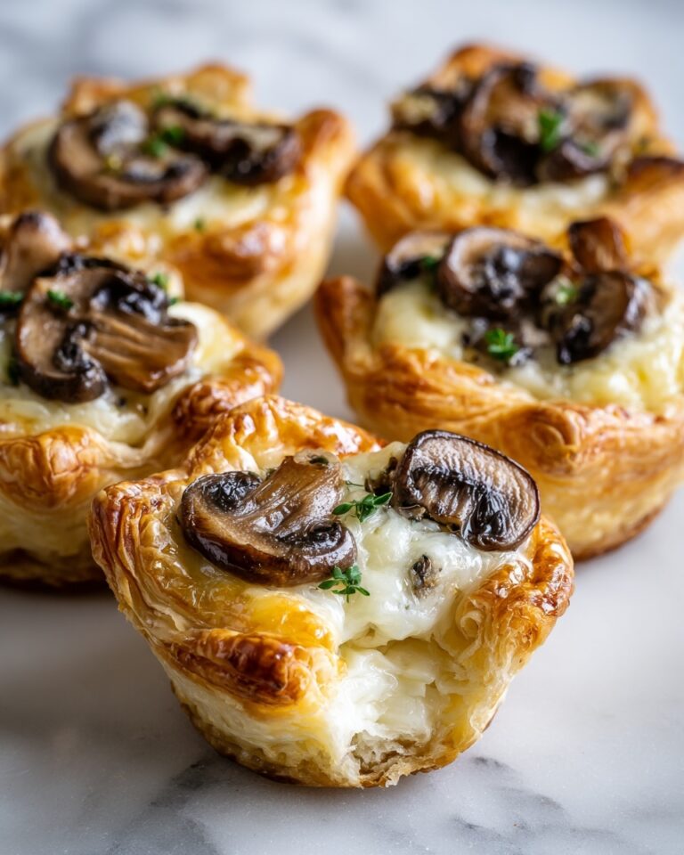 Mushroom Cheese Puff Bites Recipe