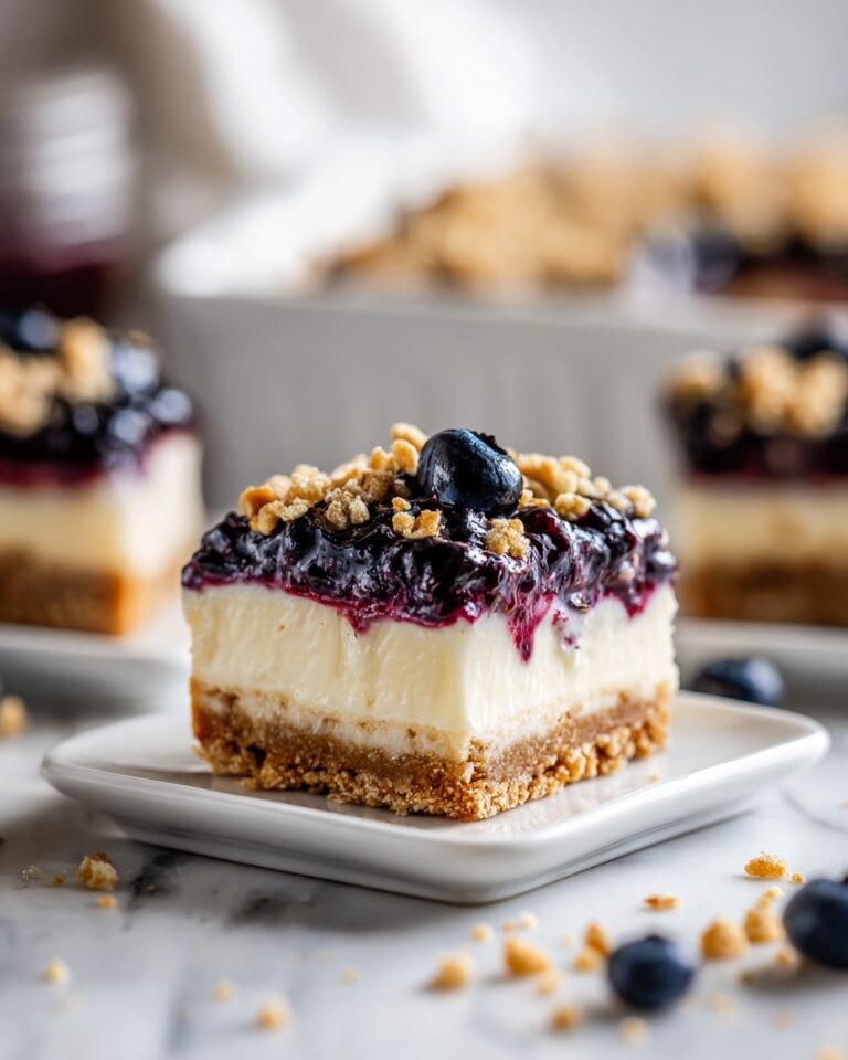 Lavender and Blueberry Cheesecake Bars Recipe