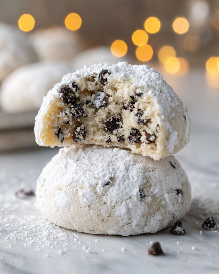 Melt-in-Your-Mouth Peanut Butter Chocolate Chip Snowball Cookies Recipe