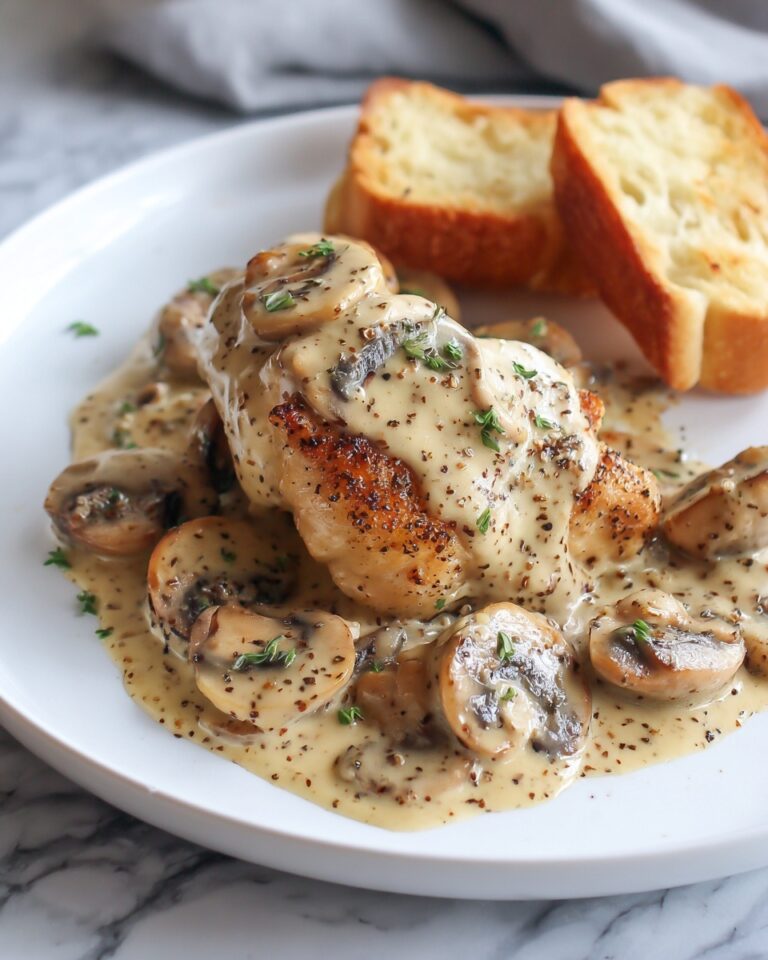 Creamy Brie Chicken & Mushrooms Recipe