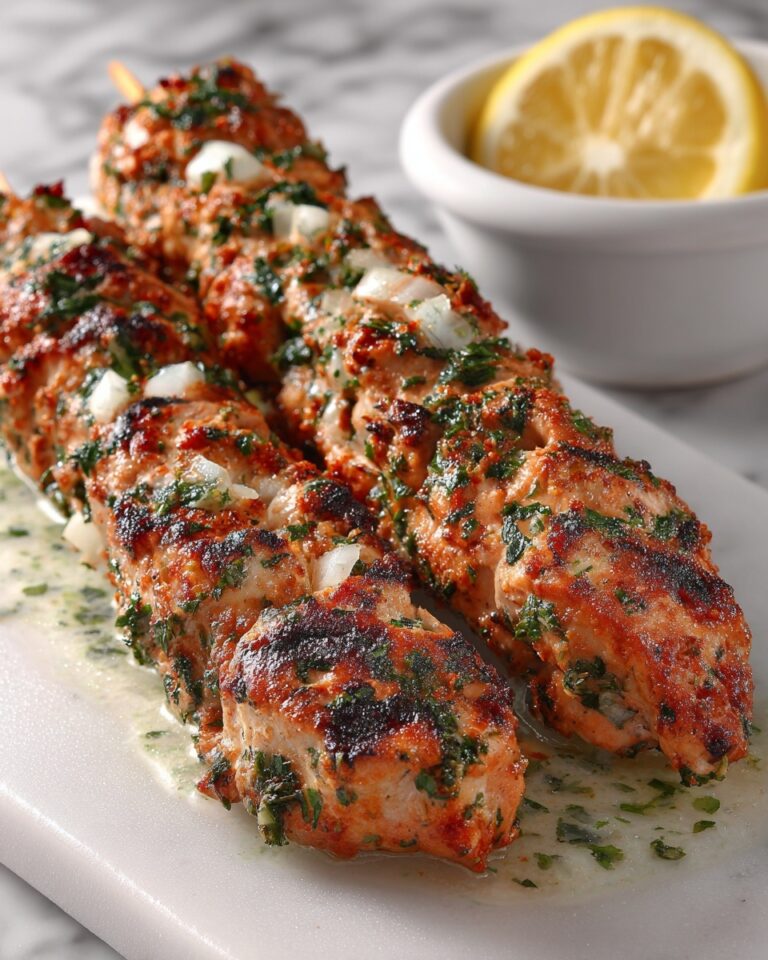 Garlic Parmesan Chicken Kebabs Recipe