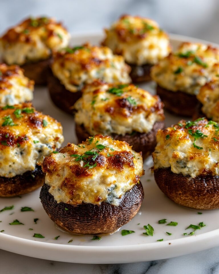 Creamy Garlic Crab-Stuffed Mushrooms Recipe