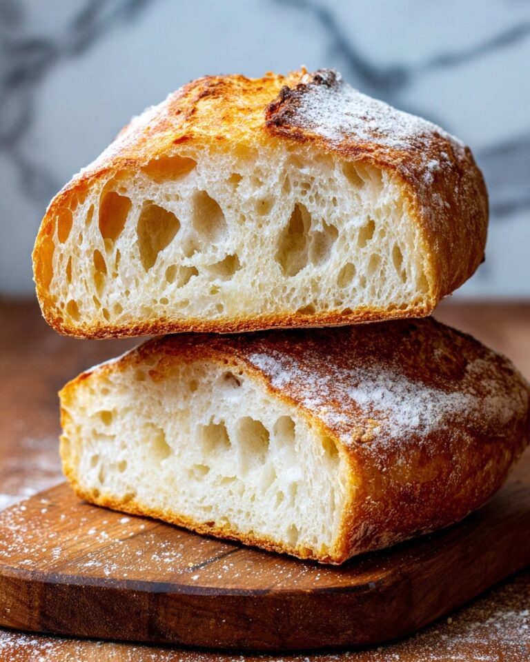 Easy Homemade Ciabatta Bread with Crispy Crust Recipe
