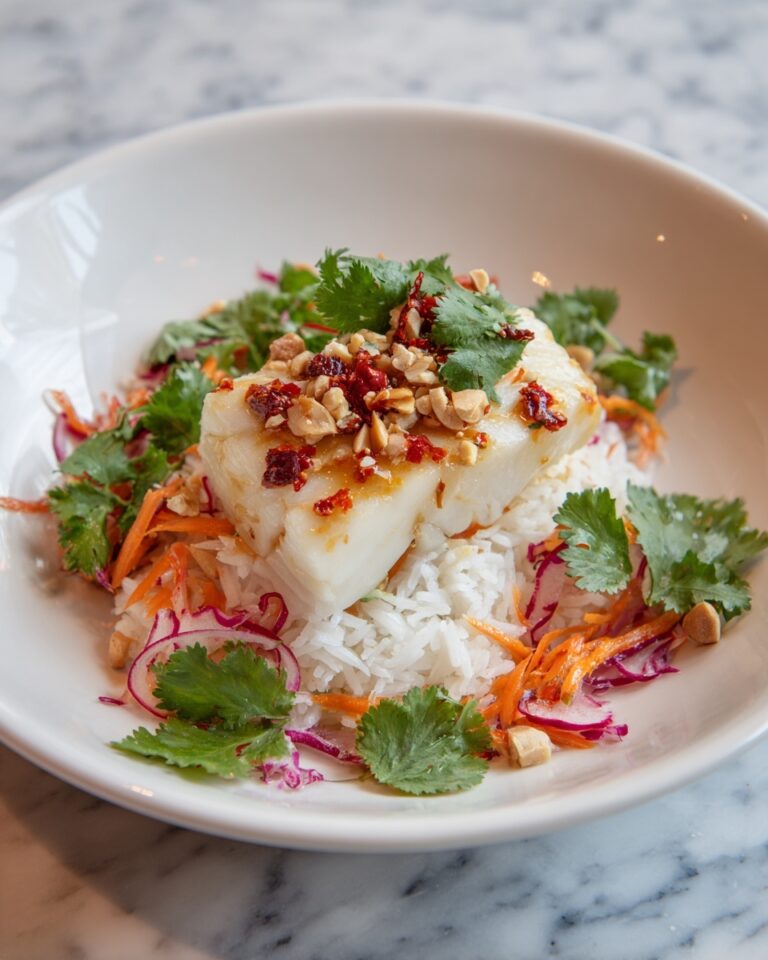 Vietnamese-Style Haddock with Sticky Rice and Crunchy Salad Recipe