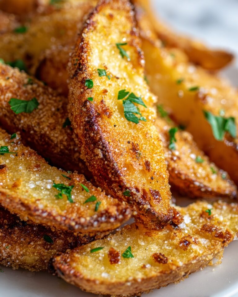 Baked Garlic Parmesan Potato Wedges Recipe