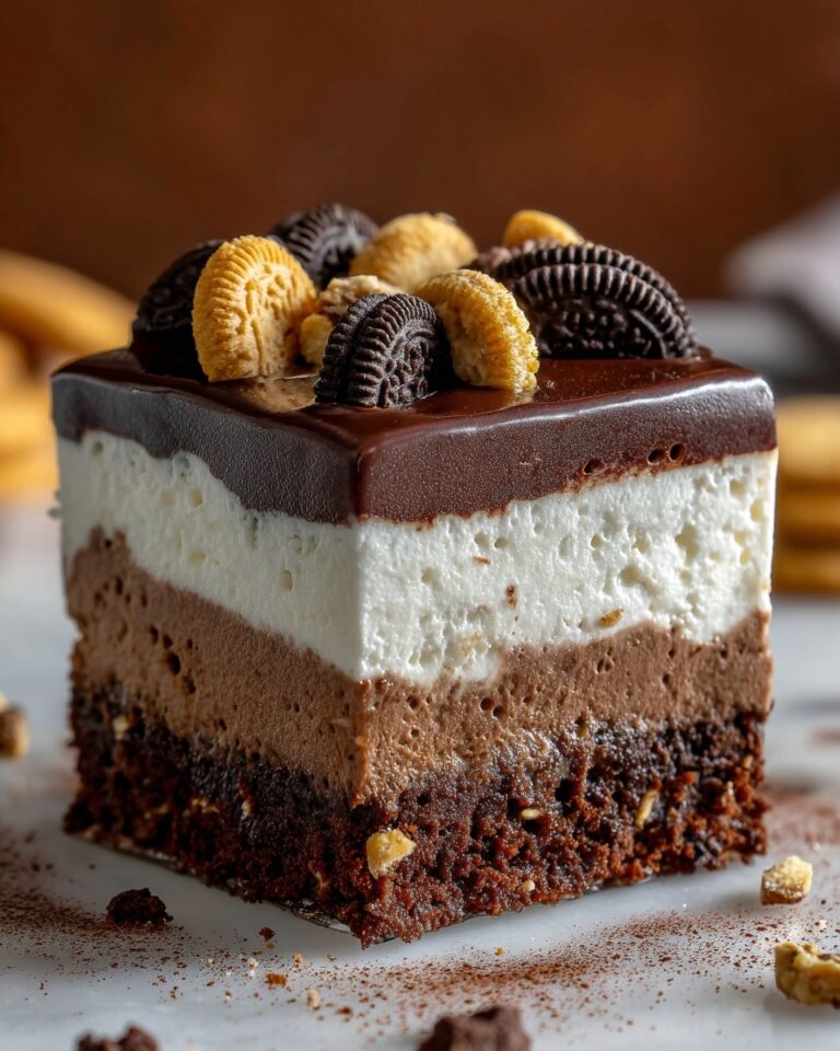 Brownie Layered Cookie Dough Cheesecake Recipe