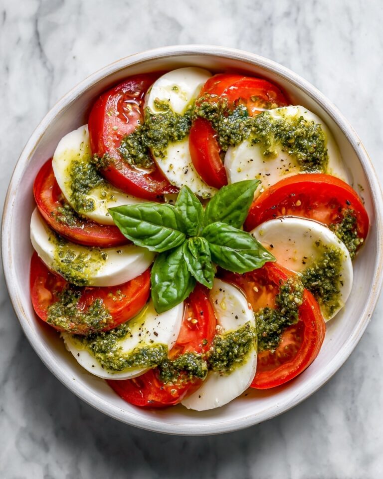Caprese Salad with Pesto Dressing Recipe