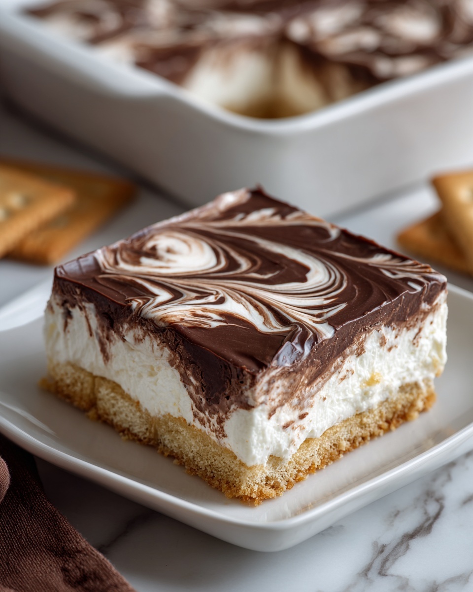 Eclair Cake with Chocolate Ganache Recipe - Recipe Image