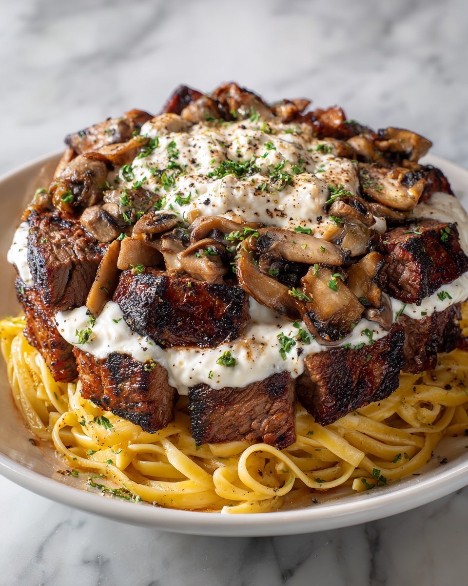 Olive Garden Steak Gorgonzola Alfredo Recipe - Recipe Image