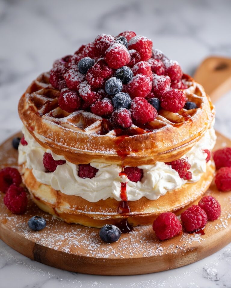 Mini Berries and Cream Waffle Sandwiches Recipe