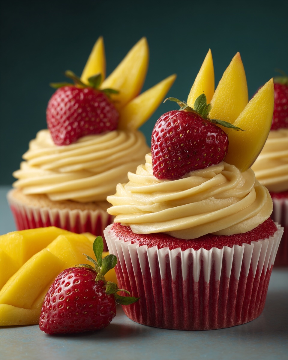 Strawberry Mango Margarita Cupcakes Recipe - Recipe Image