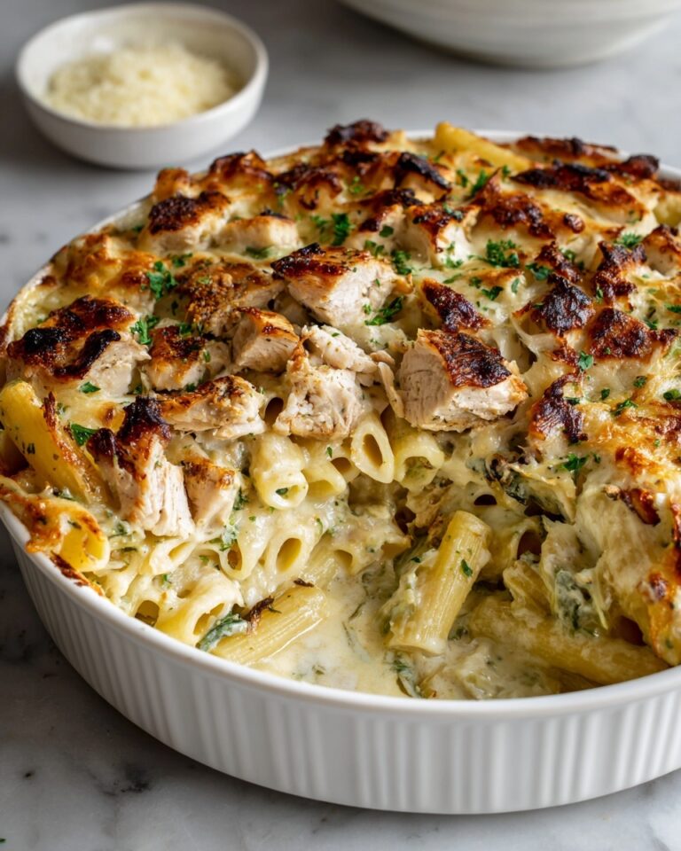 Garlic Parmesan Chicken Pasta Bake Recipe