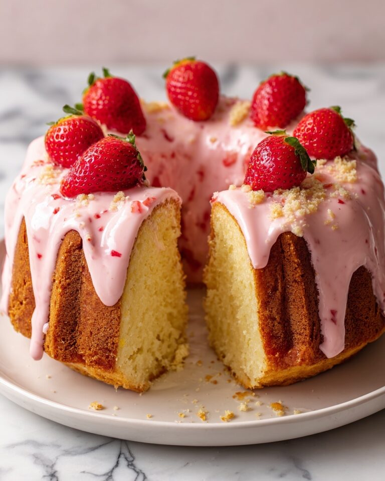Strawberry Cheesecake Bundt Cake Recipe