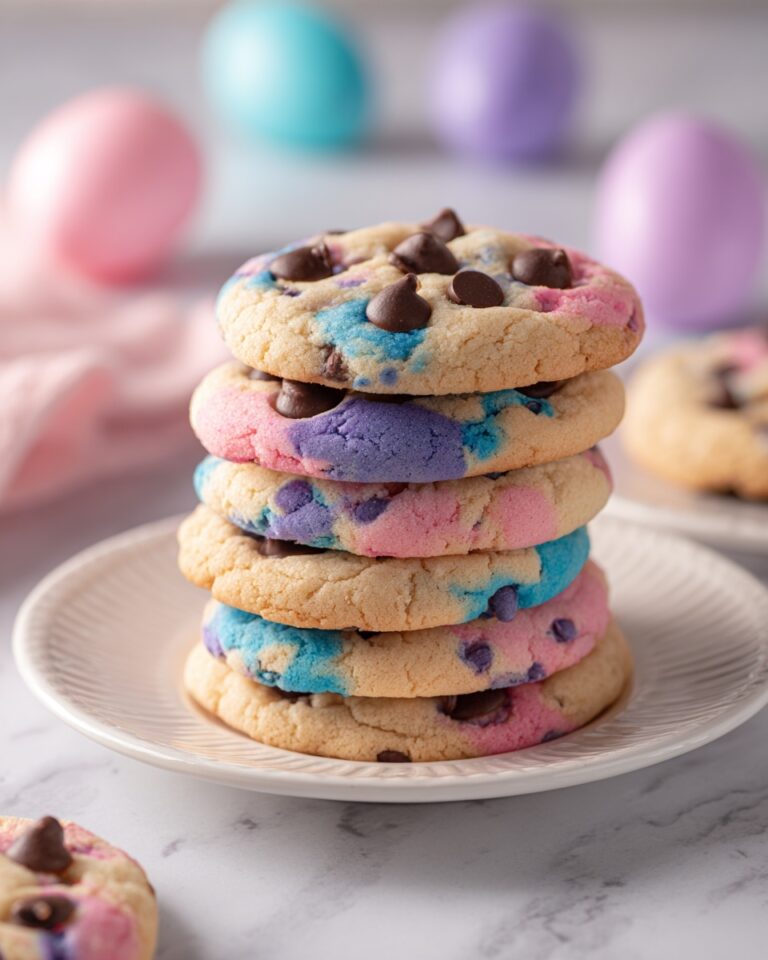 Pastel Easter Themed Colorful Chocolate Chip Cookies Recipe