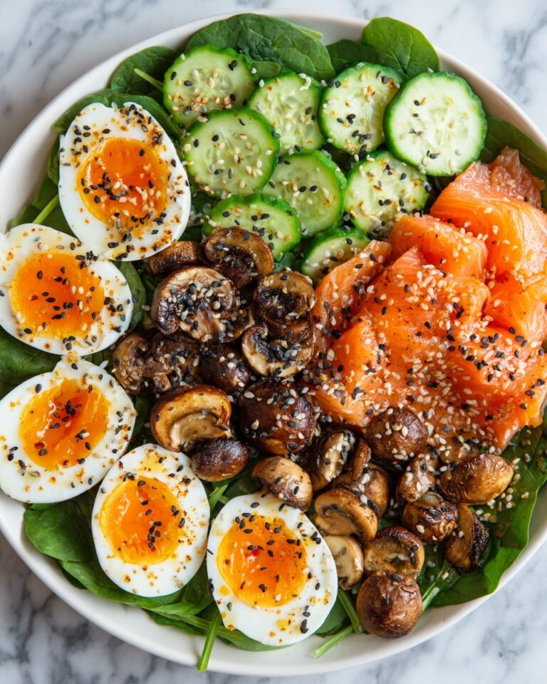Healthy Breakfast Plate with Eggs, Avocado, and Fresh Veggies Recipe