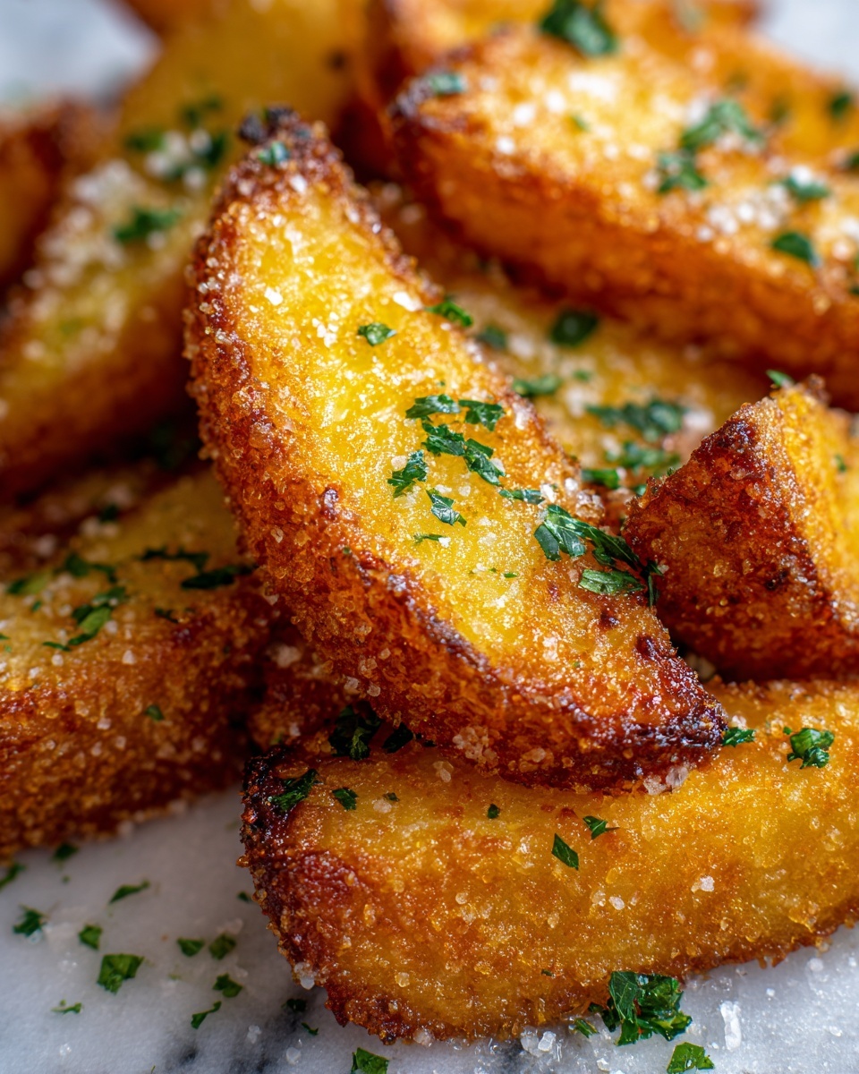 Baked Garlic Parmesan Potato Wedges Recipe - Recipe Image