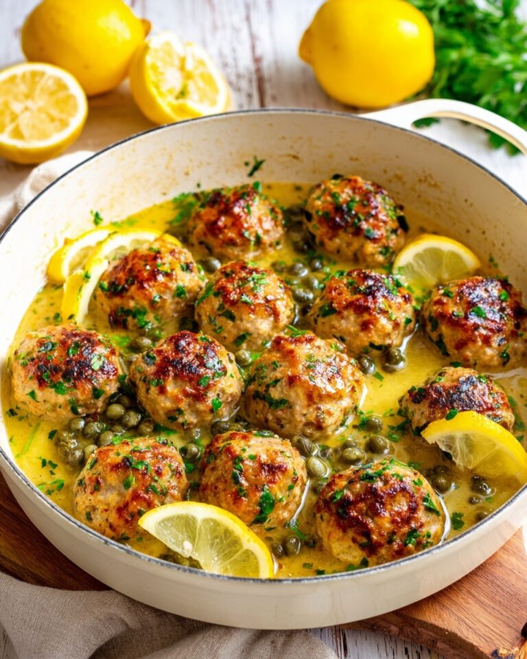 Saucy Chicken Piccata Meatballs Recipe