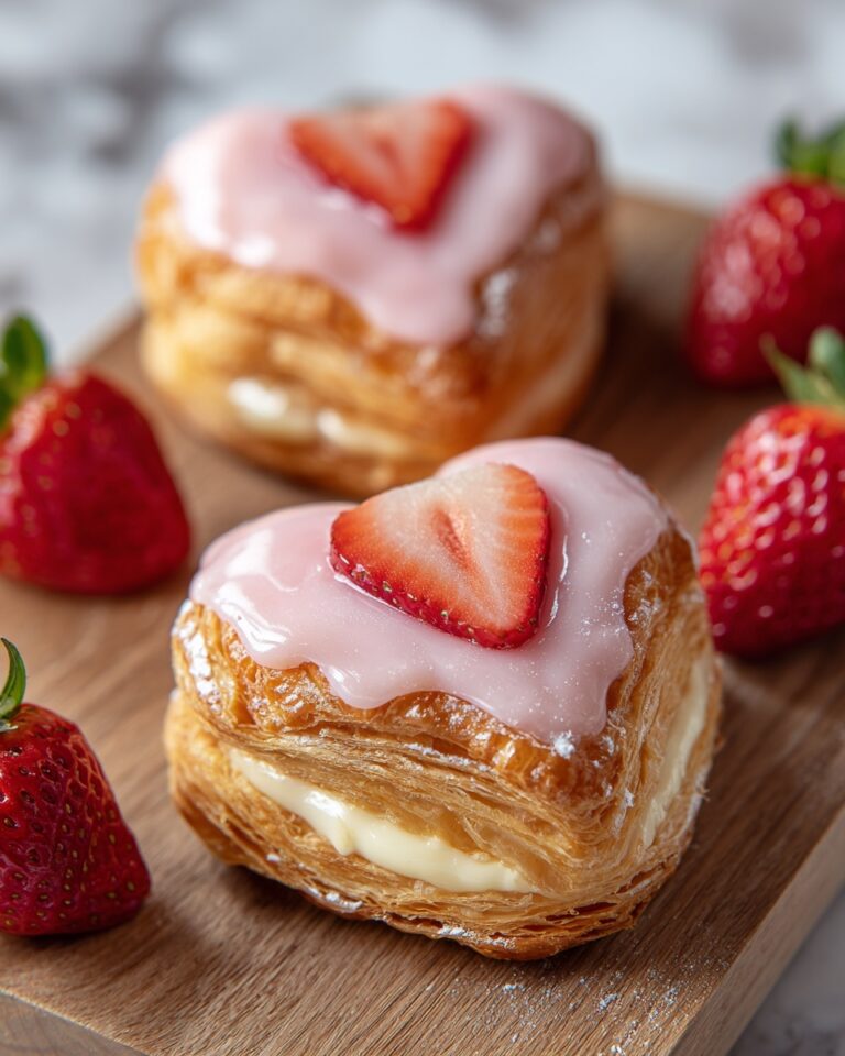 Strawberry Cream Cheese Heart Danishes Recipe