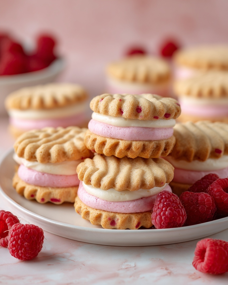 Raspberry Cream Sandwich Cookies Recipe - Recipe Image