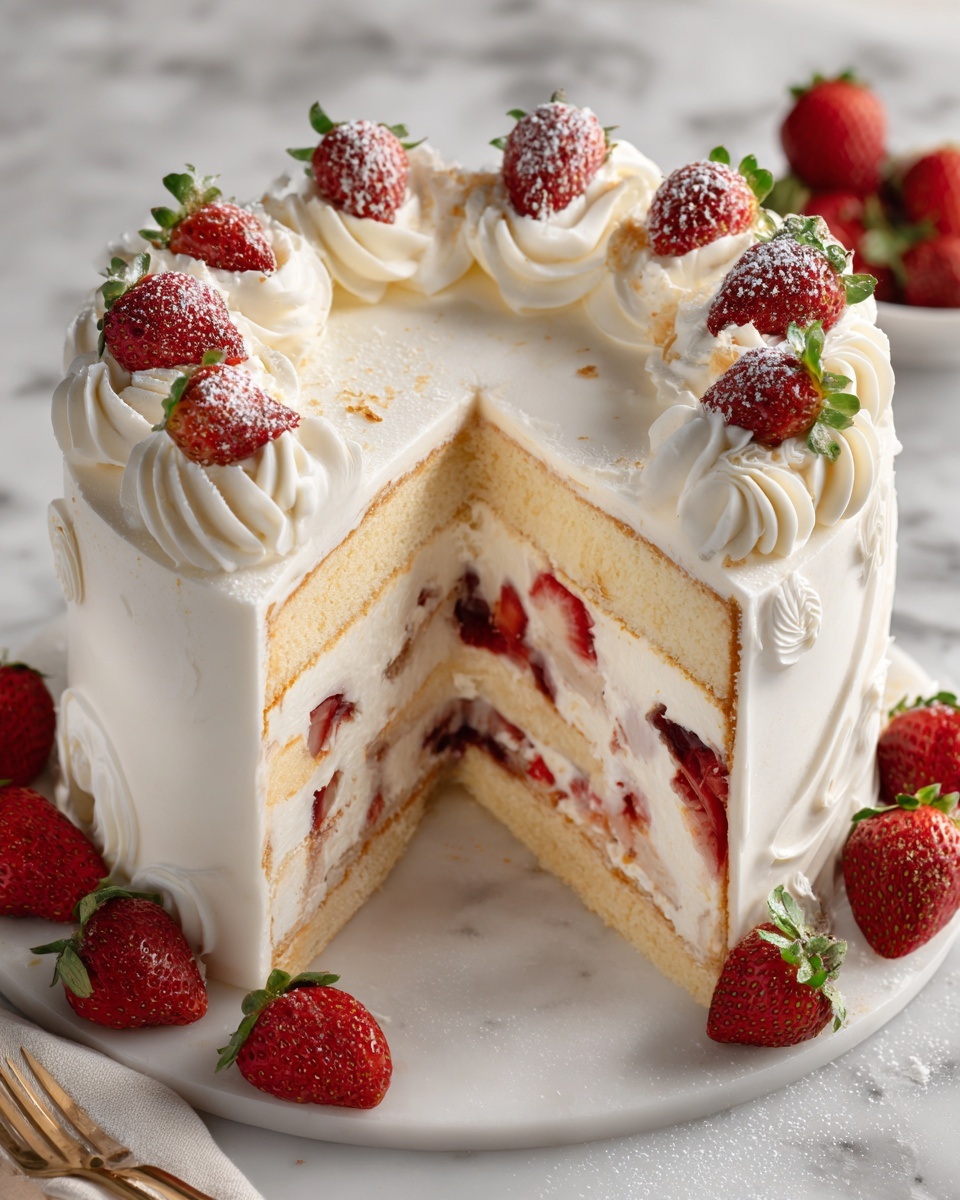 Strawberry Angel Cake Recipe - Recipe Image