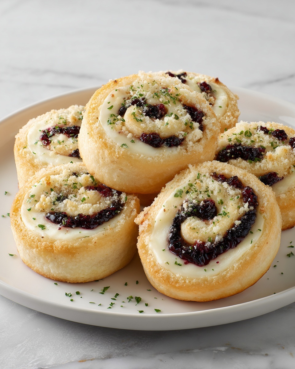 Cranberry Feta Pinwheels Recipe - Recipe Image