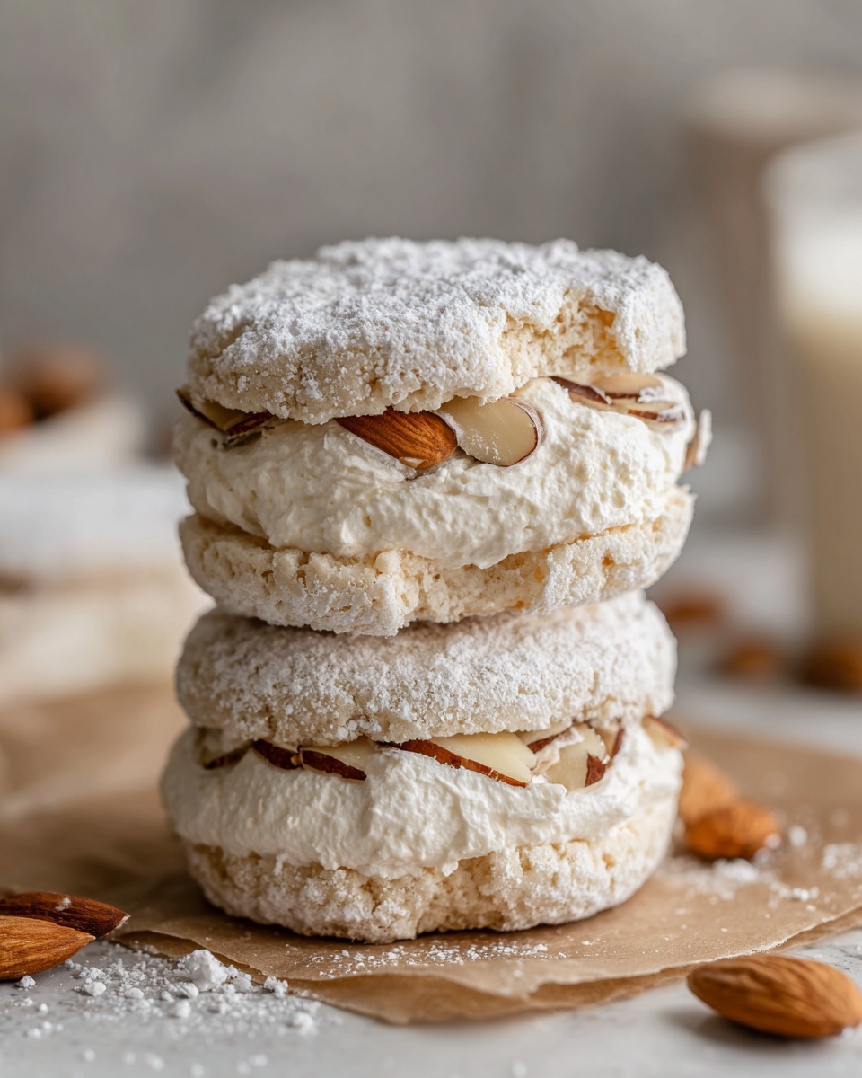 Almond Dacquoise Cream Clouds Recipe - Recipe Image