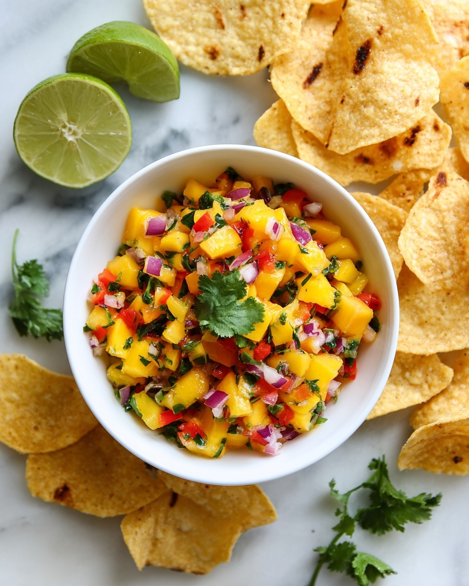 Grilled Pineapple Salsa with Cinnamon Chips Recipe - Recipe Image