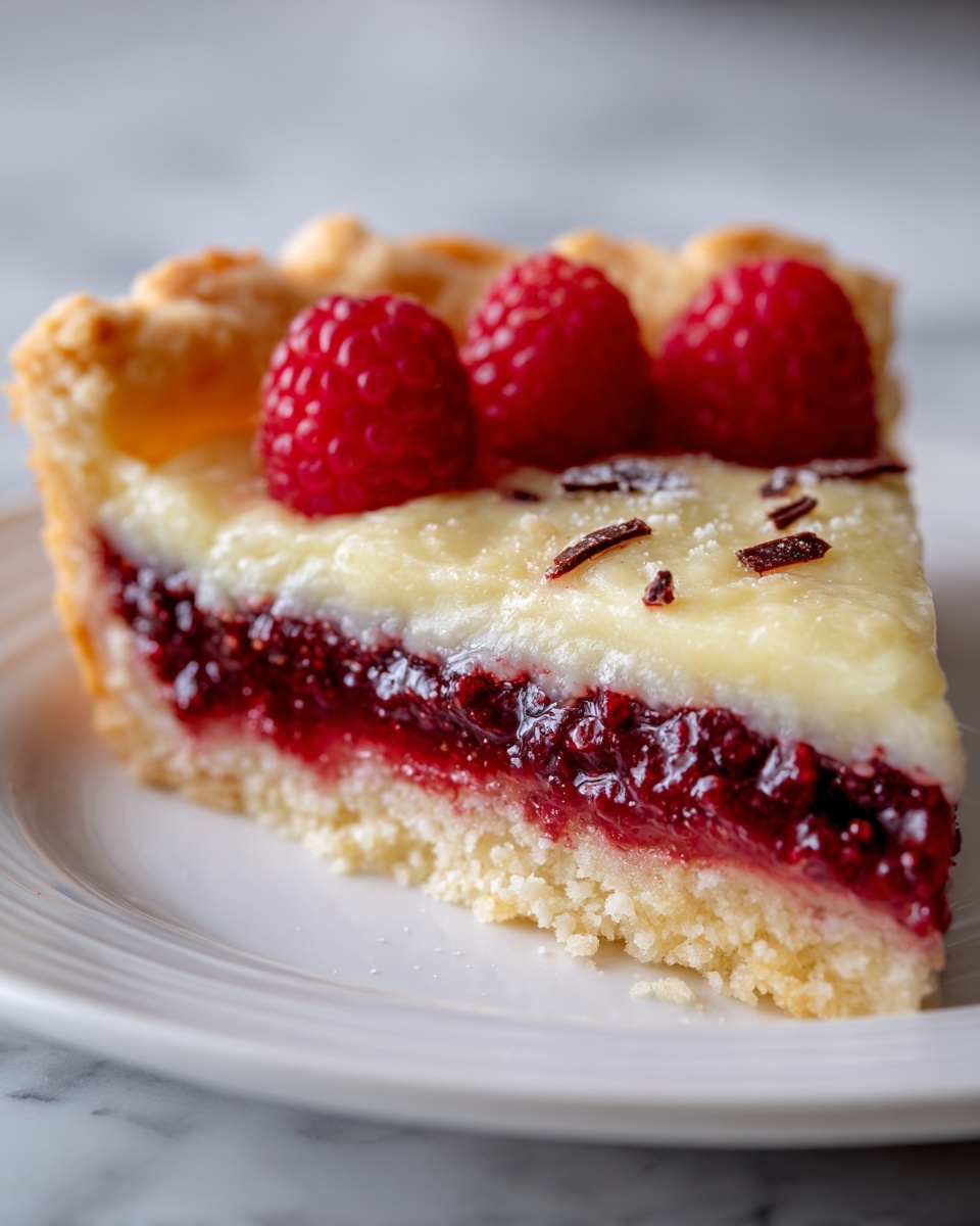 Vegan White Chocolate Raspberry Tart Recipe - Recipe Image