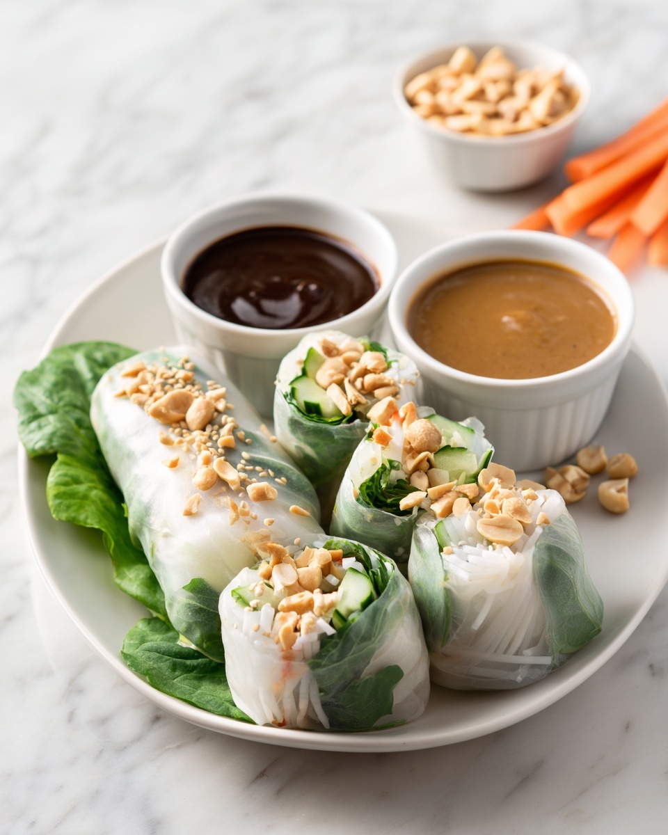 Fresh Spring Rolls with Peanut Sauce Recipe - Recipe Image