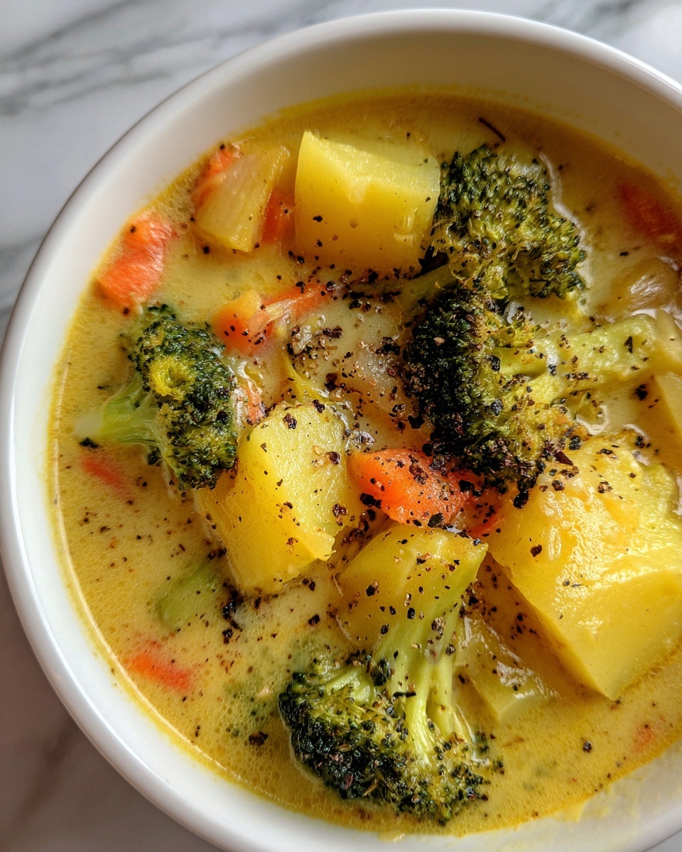 Crockpot Potato Broccoli Cheddar Soup Recipe - Recipe Image