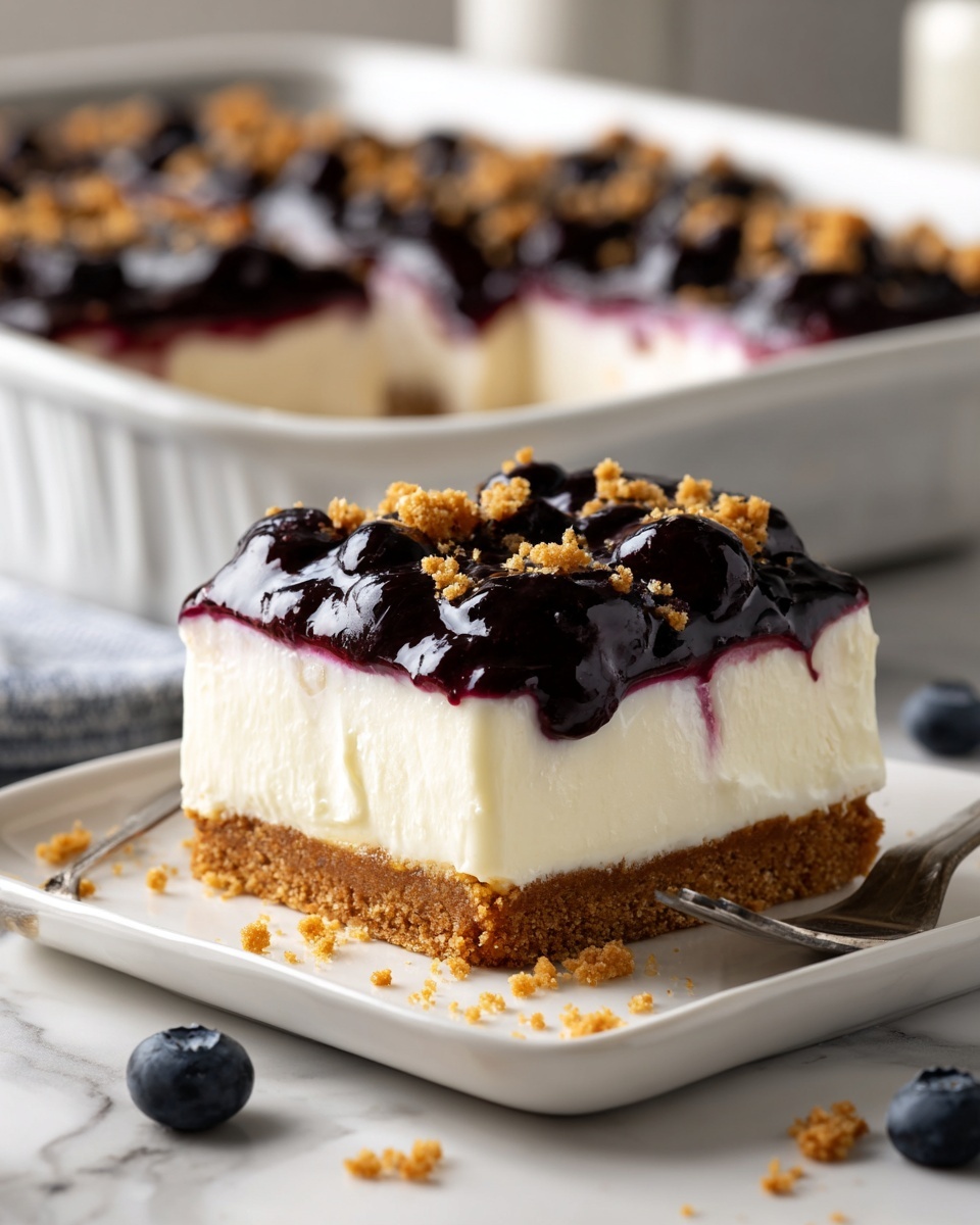 Lavender and Blueberry Cheesecake Bars Recipe - Recipe Image