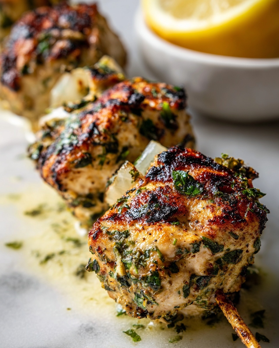 Garlic Parmesan Chicken Kebabs Recipe - Recipe Image