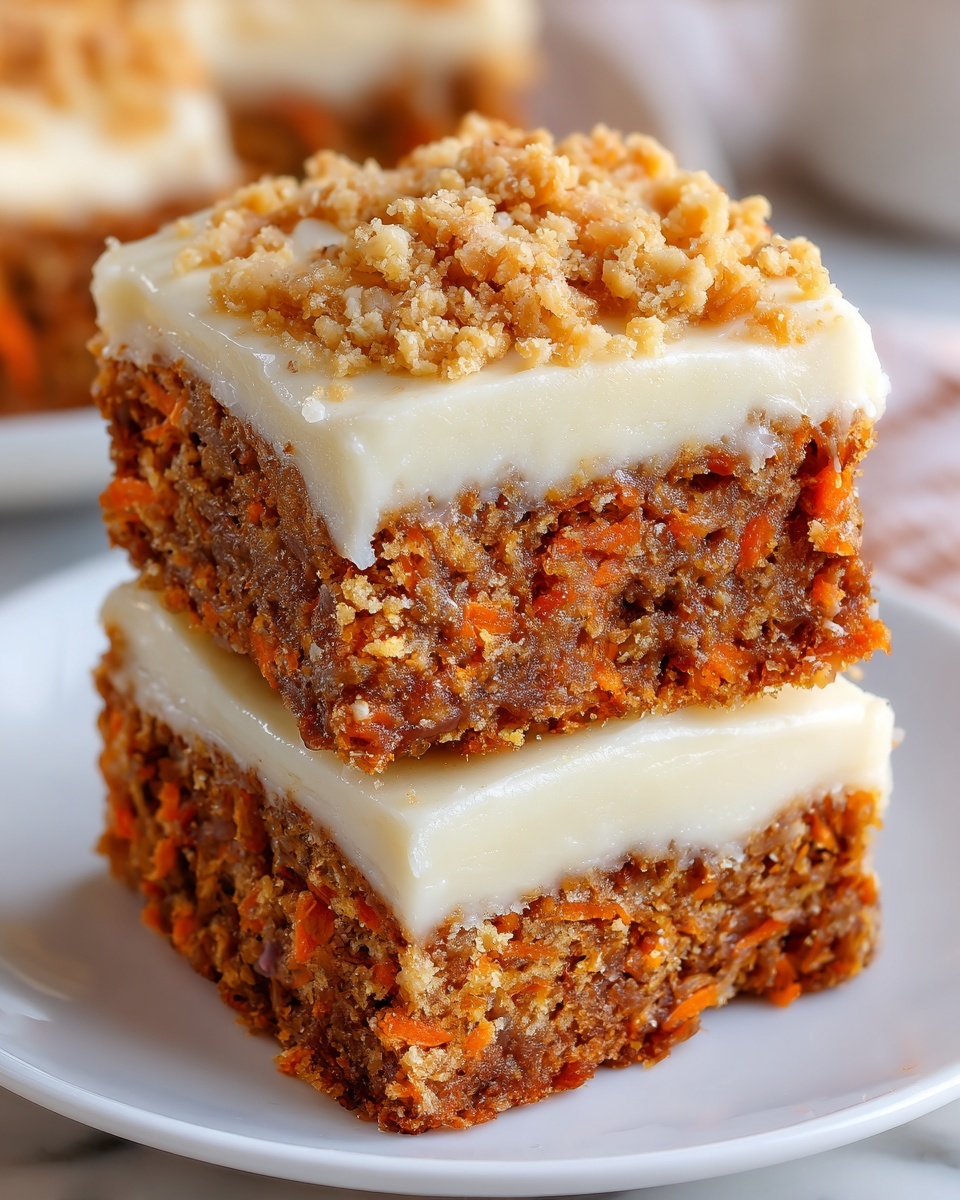 Carrot Cake Cream Cheese Bars Recipe - Recipe Image