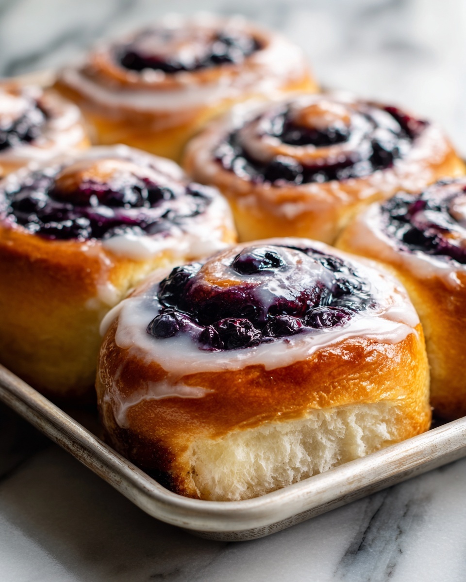 Blueberry Cheesecake Swirl Rolls Recipe - Recipe Image