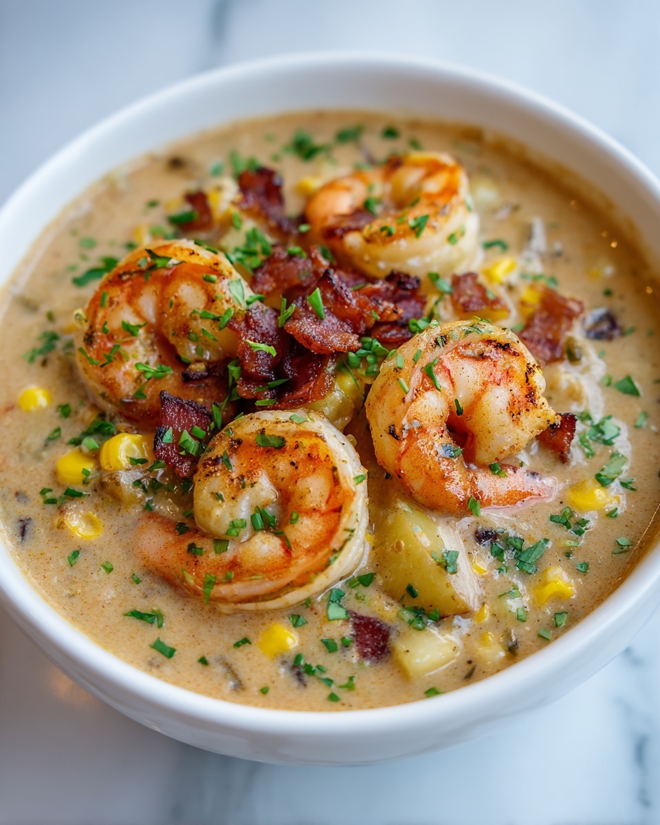 Creamy Potato, Shrimp, and Corn Chowder Recipe - Recipe Image