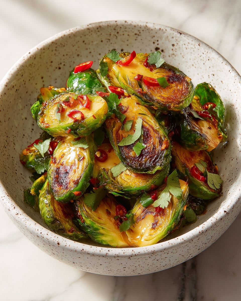 Sweet Chili Brussels Sprouts: A Deliciously Spicy Twist on a Classic Vegetable Dish Recipe - Recipe Image