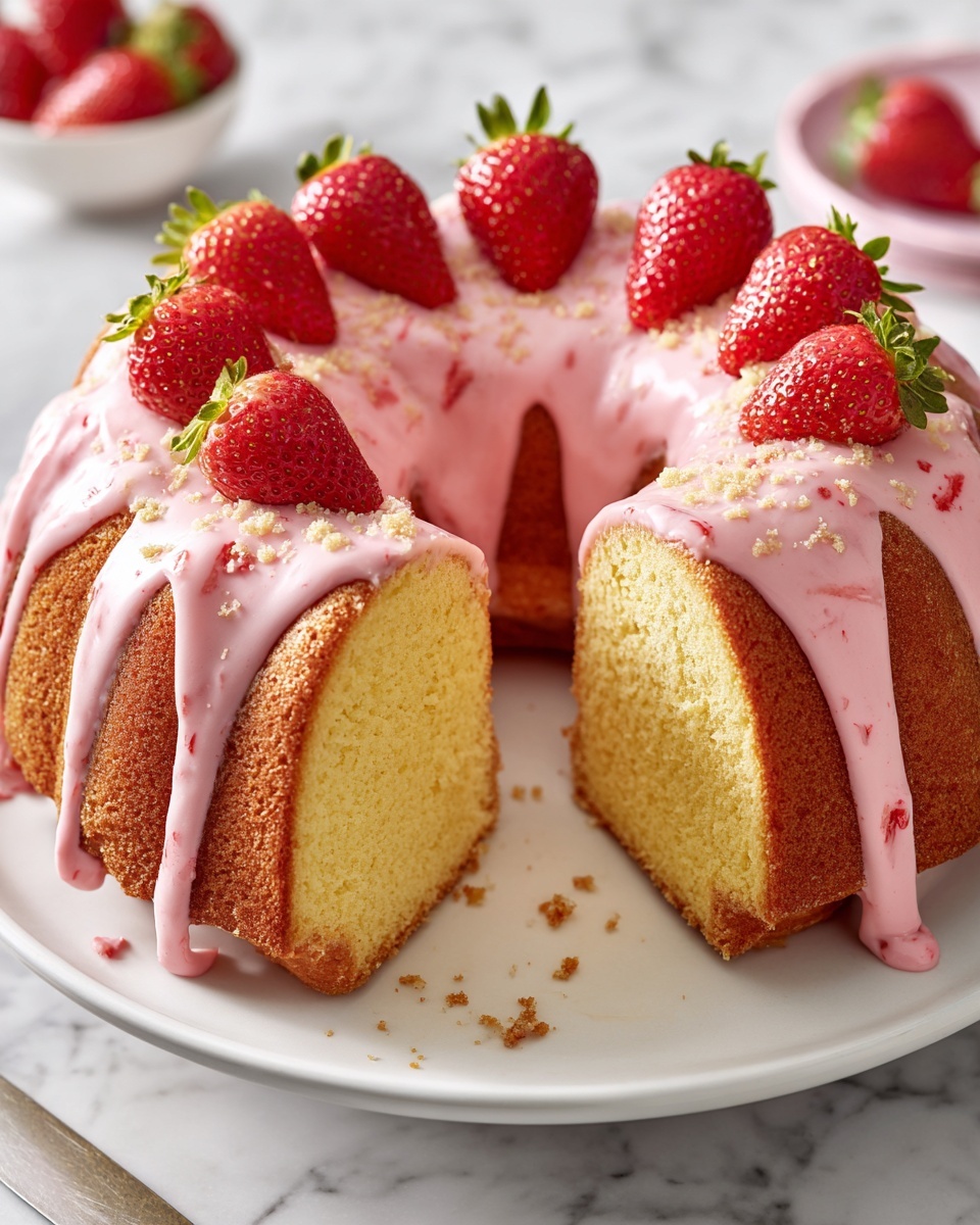 Strawberry Cheesecake Bundt Cake Recipe - Recipe Image