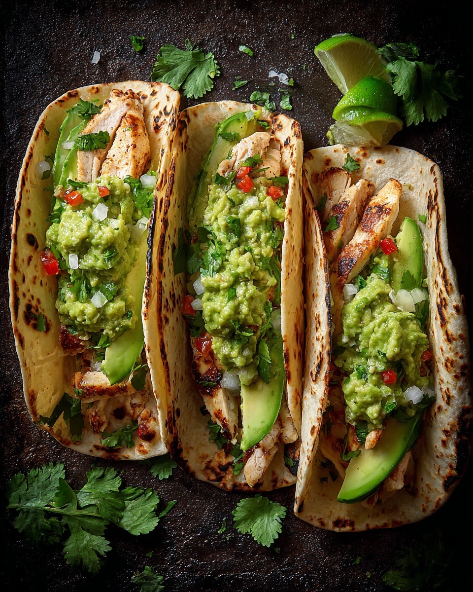 Crispy Poblano Chicken Tacos with Avocado-Jalapeño Salsa Recipe - Recipe Image