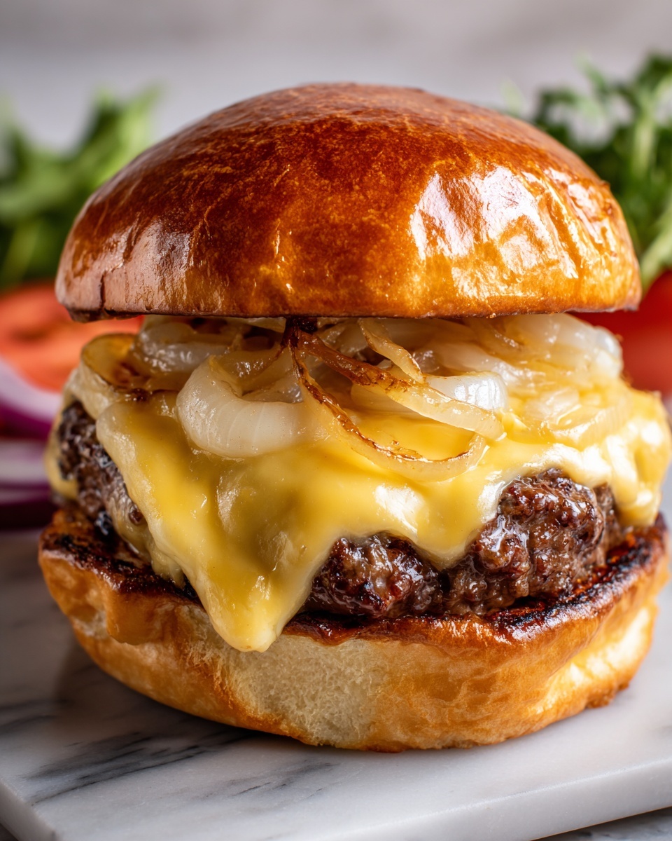 Onion Wrapped Flying Dutchman Burger Recipe - Recipe Image