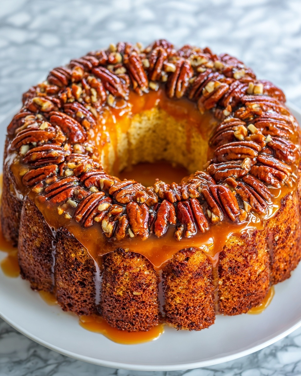 Pecan Upside Down Cake Recipe - Recipe Image