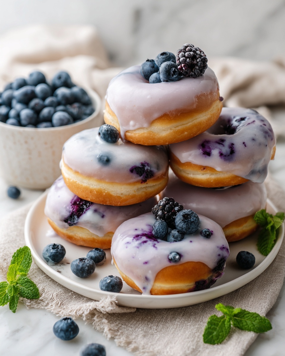 Blueberry Cake Donuts Recipe - Recipe Image