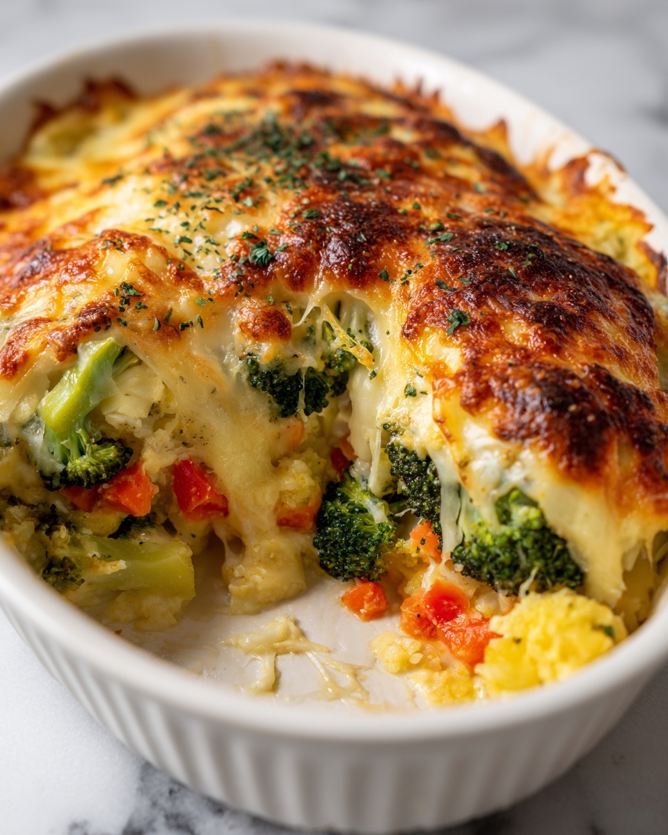 Veggie Casserole with Cheddar and Herbs Recipe - Recipe Image