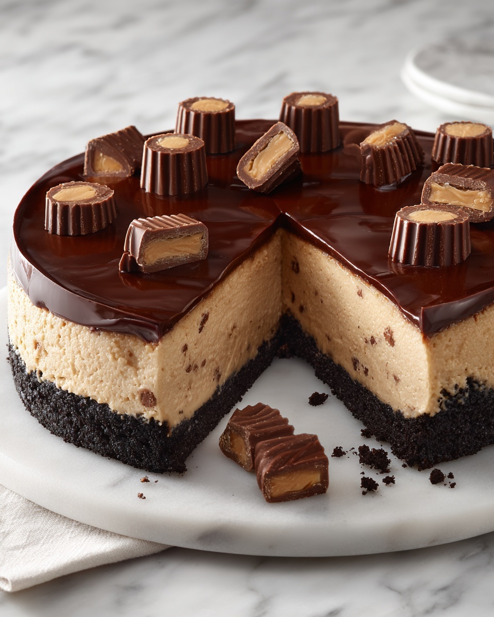 Peanut Butter Cup Cheesecake Recipe - Recipe Image